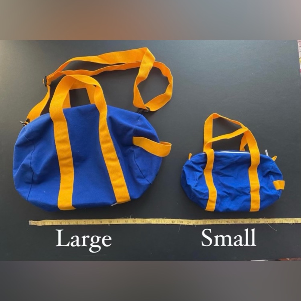Set of Duffle Bags (Maybe Kid’s Size) Blue and Yellow NWOT